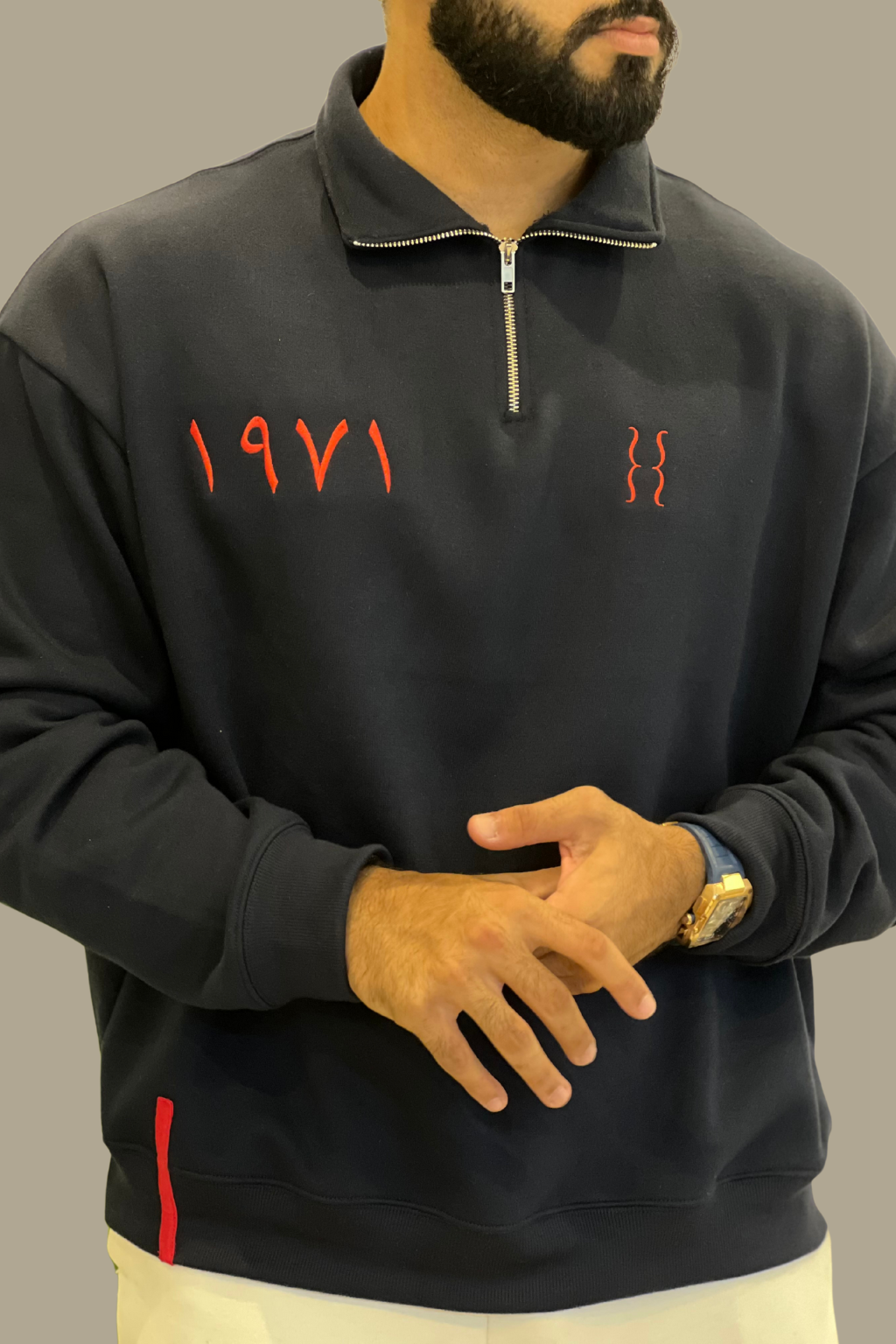 1971 QUARTER-ZIP SWEATER | BISHTDUBAI