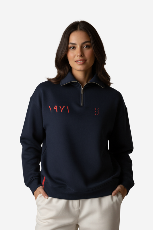 1971 QUARTER-ZIP SWEATER | BISHTDUBAI