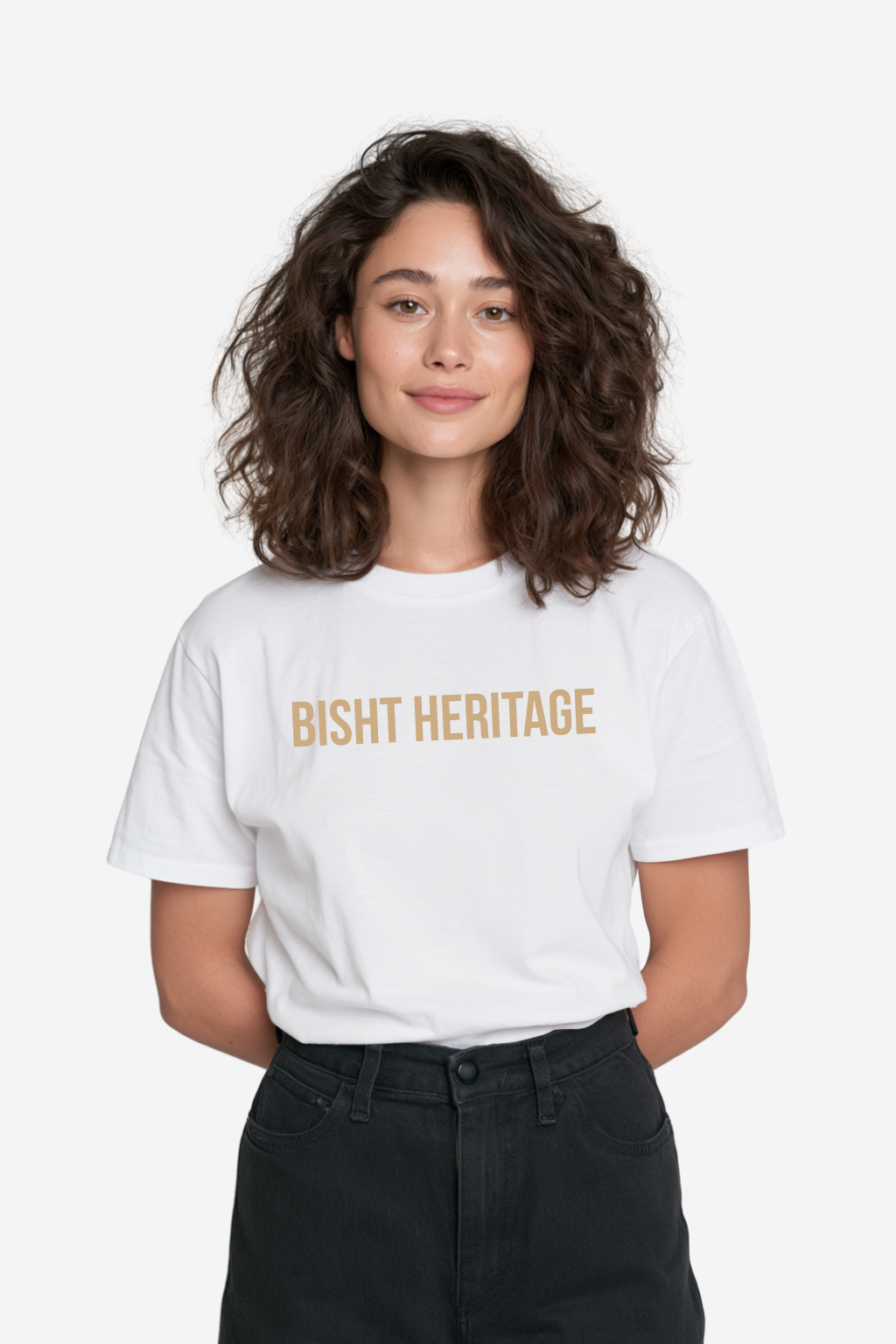 Statement Tee | Sand Gold