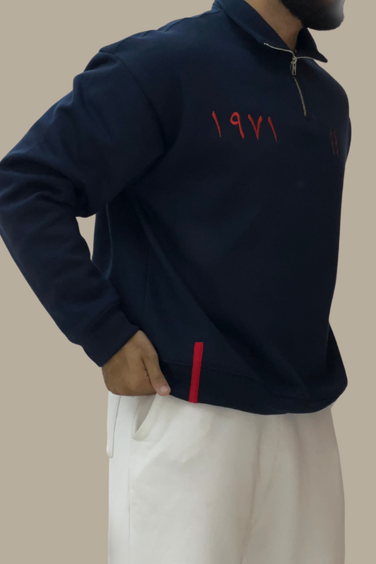 1971 QUARTER-ZIP SWEATER | BISHTDUBAI