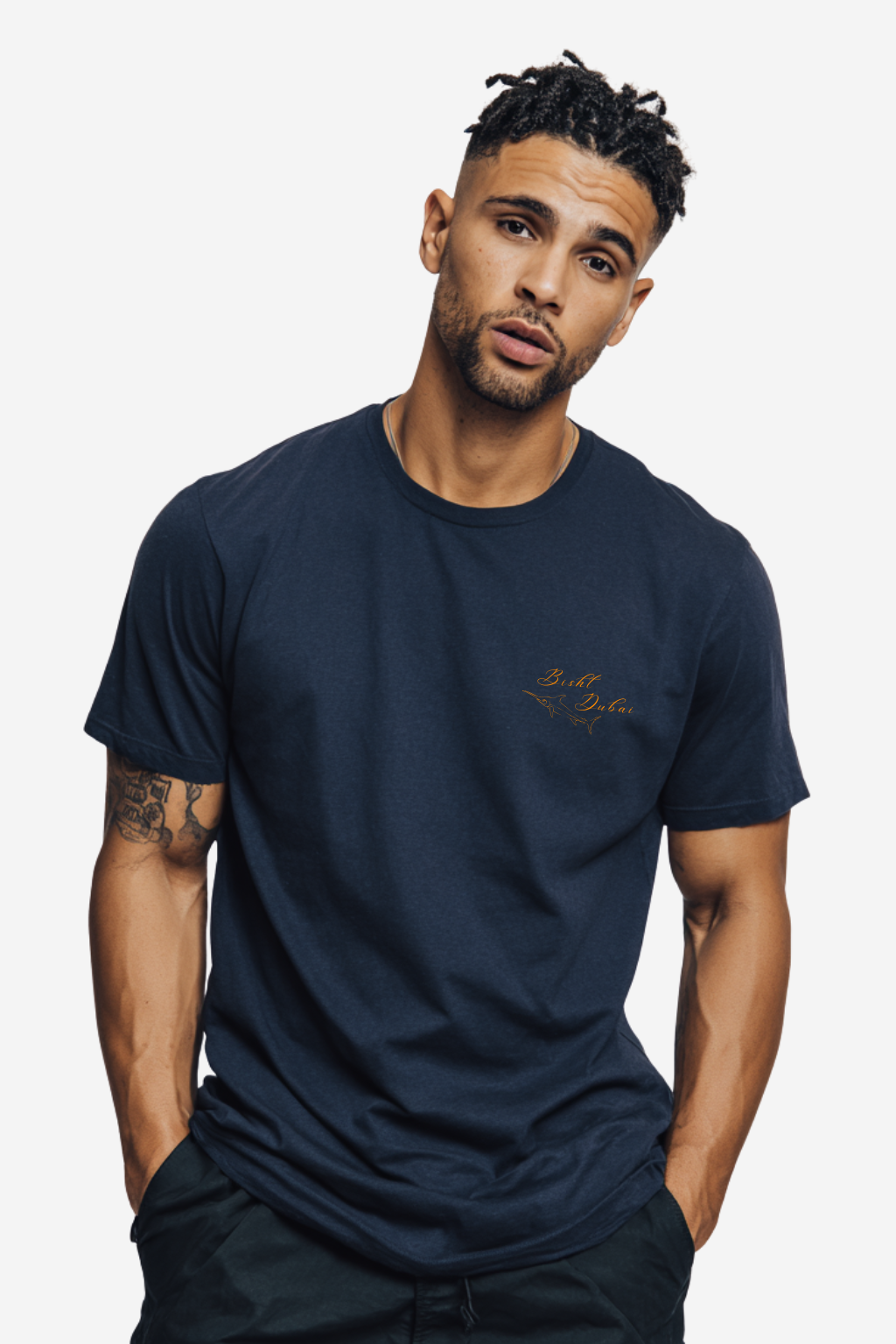 MONEY TALKS T-SHIRT | NAVY & AMBER
