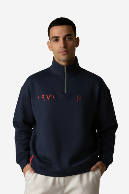 1971 QUARTER-ZIP SWEATER | BISHTDUBAI